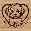 Laid-back Havanese Dog Illustration A small breed dog breed illustration, featuring a Havanese in a relaxed pose.
