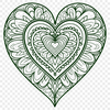 Intricate Heart Design with Mandalas Illustrative heart design featuring intricate mandala patterns, ideal for digital projects.