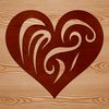 Free Love Symbol Vector Art A detailed illustration of a heart shape with ornate design elements.