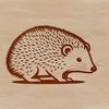 Prickly Mammal Vector Design A small mammal with spikes on its back, suitable for vector graphics and cutting machine designs.