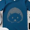 A detailed illustration of a small mammal with spines and a rounded body, suitable for digital cutting and design projects.