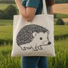 Spiky Cute Hedgehog Clip Art for Digital Use A detailed illustration of a hedgehog with sharp spines, suitable for digital design projects.