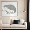 Cute Hedgehog Graphic Design A high-quality SVG graphic design featuring a single hedgehog animal.