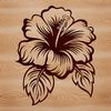 A colorful hibiscus flower with large petals and a prominent center, suitable for vector design.