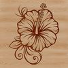 Colorful Clip Art Hibiscus An illustration of a single hibiscus flower with large petals in vibrant colors.