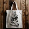 A high-quality graphic illustration of a hockey player in action.