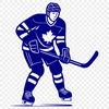 Ice Rink Athlete in Motion A detailed illustration of a hockey player in action on the ice.