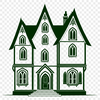 Suburban Dream Home Illustration A detailed 2D vector illustration of a typical suburban house with multiple rooms and features.