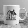 Free SVG House Illustration A simple, 2D illustration of a residential building, suitable for digital design and cutting projects.