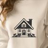 Simple Family Home Vector Art A simple illustration of a single-family dwelling in a 2D vector format.