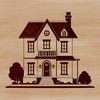 Simple vector illustration of a residential building