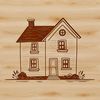 A simple house design created as a vector image for cutting machines like Cricut.