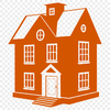 Cozy Single-Family Residence Illustration Vector illustration of a single-family dwelling with a traditional roof and windows.