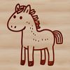 Elegant Horse SVG Design A simple horse design for graphic applications, created as a scalable vector graphic.