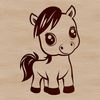 A detailed, high-quality illustration of a horse suitable for use in graphic design projects.