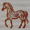 Equine Design Vector Art An SVG graphic representation of a horse design suitable for digital cutting machines and laser engraving.