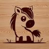 Free Vector Horse Graphics A high-resolution digital illustration of a horse in vector format.