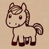 An SVG representation of a horse, suitable for digital design and cutting applications.