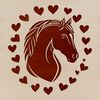 Whimsical Horse Design SVG A digital illustration of a horse with heart accents, suitable for vector design projects.