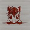 A high-quality vector illustration of a horse suitable for cutting machines like Cricut or laser cutters.