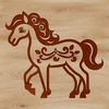 Free Vector Horse Design A detailed illustration of a horse, created in vector format as a scalable graphic.