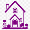 Modern Residential Building Illustration A simple 2D illustration of a modern residential building, suitable for various graphic design applications.