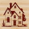 A simple, 2D illustration of a basic residential building with a flat roof.