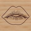 Vector Lips Drawing in 2D A detailed illustration of the human anatomy's lip structure in 2D vector format.