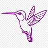 Vibrant Bird Perched on a Floral Stem A colorful bird with a long beak and iridescent feathers perched on a flower stem.