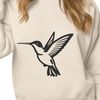Mid-Air Beauty: Free SVG Bird Design A detailed illustration of a hummingbird in mid-flight, featuring vibrant colors and intricate details.