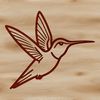 Beautiful Bird Illustration SVG File Download Illustration of a hummingbird in flight, designed as vector art for digital use.
