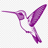 Bird Perched on Flower Vector Art Illustration of a hummingbird perched on a flower, created using scalable vector graphics (SVG).