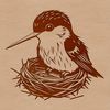 A colorful hummingbird in mid-air, depicted as a vector illustration.