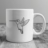 An intricate vector design featuring a close-up of a hummingbird's beak.