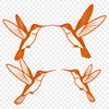 Beautiful SVG Stencil Art An isolated, digitally created hummingbird design for cutting machines or laser engraving.
