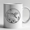 A colorful illustration of a hummingbird perched on a flower, featuring vibrant plumage and delicate details.