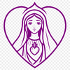 Catholic Symbol Vector Vector art illustration of the Immaculate Heart, a symbol in Catholicism and Christianity.