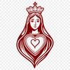 Vector illustration of a heart representing the Immaculate Heart, a symbol in various religious traditions.