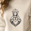 Vector Art of Immaculate Heart Icon A symbolic representation of the Immaculate Heart in vector format, suitable for digital and commercial applications.