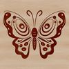 Whimsical Colorful Butterfly Clipart An ornate illustration of a colorful butterfly insect with intricate details, suitable for vector art design.