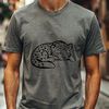 A close-up vector illustration of a sleeping jaguar, showcasing its distinctive spots and powerful build.