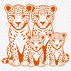 Bold Jaguar Portrait A detailed illustration of a jaguar's face with a bold and muscular design.