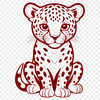 Colorful Jaguar Illustration A detailed illustration of a jaguar's face with distinctive spots and features.