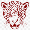 Wildlife Illustration - Jaguar Head Design A detailed illustration of a jaguar's head with distinctive spots.