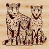 Fierce Felidae Vector Design Large cat from the family Felidae, depicted in a digital vector format.