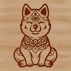 Sitting Shiba Inu in Vector Design A sitting Japanese Shiba Inu dog breed, depicted in simple vector design.