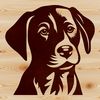 Beautiful Labrador Graphic Design An SVG graphic representation of a Labrador dog, ideal for clip art and personal use.