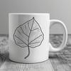 A high-resolution, editable vector illustration of a detailed leaf shape.