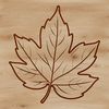Vector Art Design - Leaf Pattern A stylized illustration of a maple leaf with intricate details, suitable for vector art and cutting machine designs.
