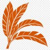 A single leaf with detailed veins and edges, ideal for vector design in Illustrator or Procreate.